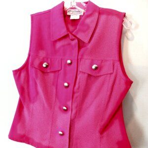 NWOT Stonebridge Hot Pink Vest Size PS